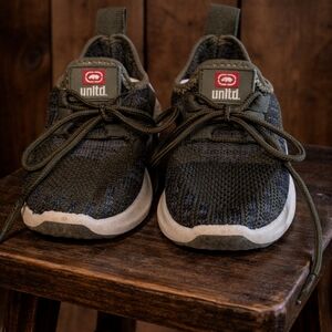 Ecko Unlimited Black and Olive Kids' Sneakers